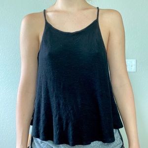 black flowy tank top